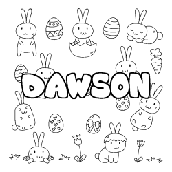 Dibujo para colorear DAWSON - decorado Pascua