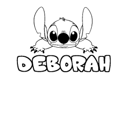 Dibujo para colorear DEBORAH - decorado Stitch