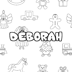 Dibujo para colorear D&Eacute;BORAH - decorado juguetes