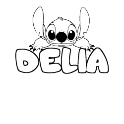 Dibujo para colorear DELIA - decorado Stitch