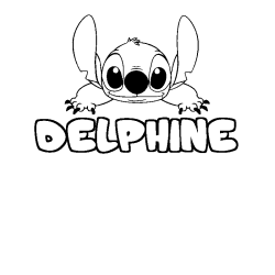 Dibujo para colorear DELPHINE - decorado Stitch