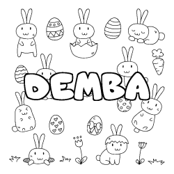 Dibujo para colorear DEMBA - decorado Pascua