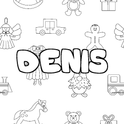 Dibujo para colorear DENIS - decorado juguetes