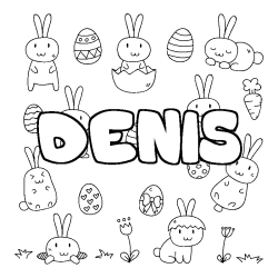 Dibujo para colorear DENIS - decorado Pascua