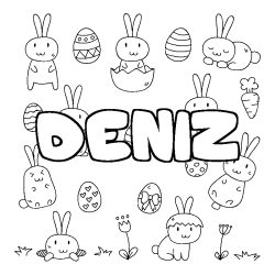 Dibujo para colorear DENIZ - decorado Pascua