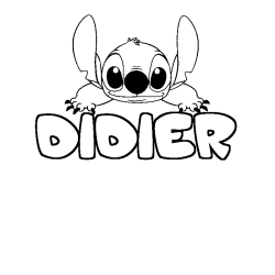 Coloración del nombre DIDIER - decorado Stitch