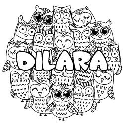 Dibujo para colorear DILARA - decorado b&uacute;hos