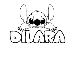 Dibujo para colorear DILARA - decorado Stitch