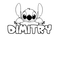 Coloración del nombre DIMITRY - decorado Stitch