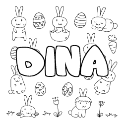 Dibujo para colorear DINA - decorado Pascua