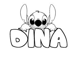 Dibujo para colorear DINA - decorado Stitch