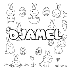 Dibujo para colorear DJAMEL - decorado Pascua