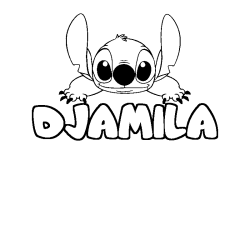 Dibujo para colorear DJAMILA - decorado Stitch