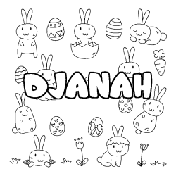 Dibujo para colorear DJANAH - decorado Pascua