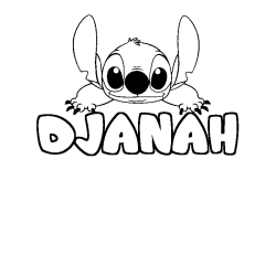 Dibujo para colorear DJANAH - decorado Stitch