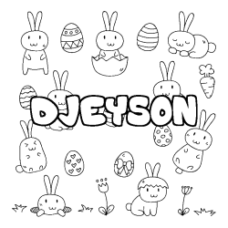 Dibujo para colorear DJEYSON - decorado Pascua