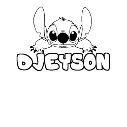 Dibujo para colorear DJEYSON - decorado Stitch