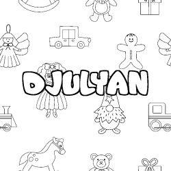 Coloración del nombre DJULYAN - decorado juguetes