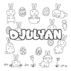 Dibujo para colorear DJULYAN - decorado Pascua