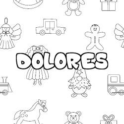 Coloración del nombre DOLORES - decorado juguetes