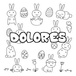 Dibujo para colorear DOLORES - decorado Pascua