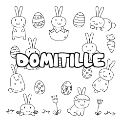 Dibujo para colorear DOMITILLE - decorado Pascua