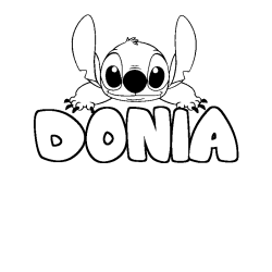 Dibujo para colorear DONIA - decorado Stitch