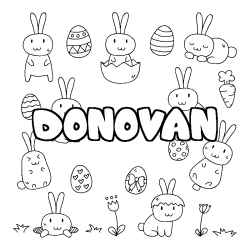 Coloración del nombre DONOVAN - decorado Pascua