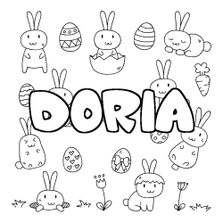 Dibujo para colorear DORIA - decorado Pascua