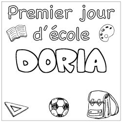 Coloración del nombre DORIA - decorado primer día de escuela