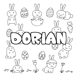 Coloración del nombre DORIAN - decorado Pascua