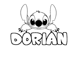 Coloración del nombre DORIAN - decorado Stitch