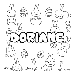 Dibujo para colorear DORIANE - decorado Pascua