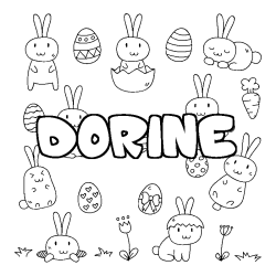 Coloración del nombre DORINE - decorado Pascua