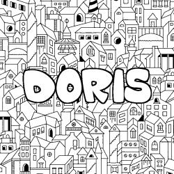 Coloración del nombre DORIS - decorado ciudad