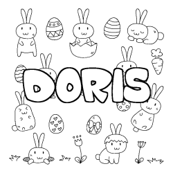 Dibujo para colorear DORIS - decorado Pascua