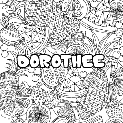 Coloración del nombre DOROTHEE - decorado mandala de frutas