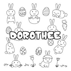 Dibujo para colorear DOROTHEE - decorado Pascua