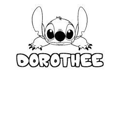 Dibujo para colorear DOROTHEE - decorado Stitch