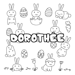 Coloración del nombre DOROTHÉE - decorado Pascua