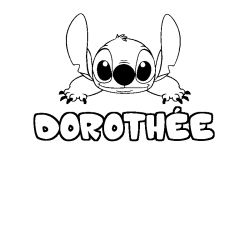 Dibujo para colorear DOROTH&Eacute;E - decorado Stitch