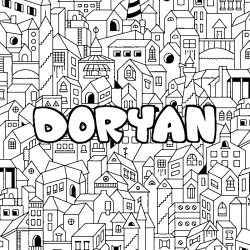 Dibujo para colorear DORYAN - decorado ciudad