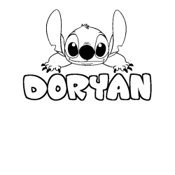 Coloración del nombre DORYAN - decorado Stitch
