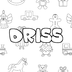 Coloración del nombre DRISS - decorado juguetes