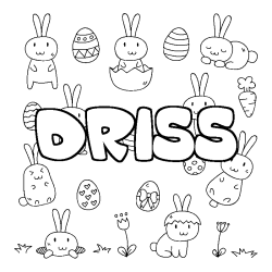 Dibujo para colorear DRISS - decorado Pascua