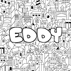 Coloración del nombre EDDY - decorado ciudad