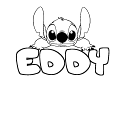 Coloración del nombre EDDY - decorado Stitch