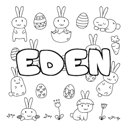 Dibujo para colorear EDEN - decorado Pascua