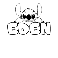 Dibujo para colorear EDEN - decorado Stitch