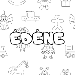 Coloración del nombre ÉDÈNE - decorado juguetes